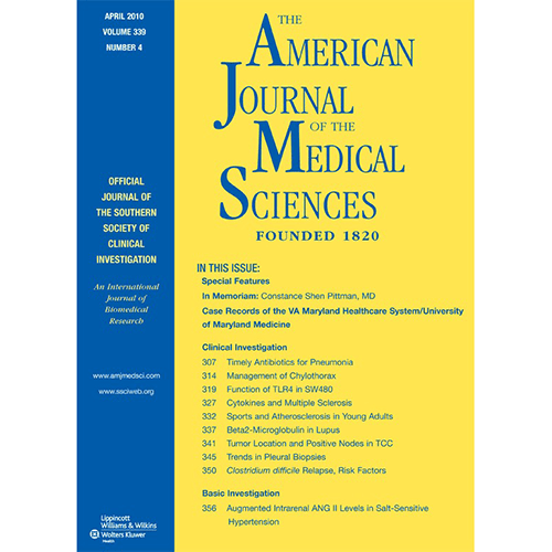 The American Journal of the Medical Sciences. PMID: 20944497